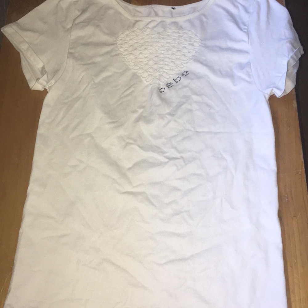 White cutout Bebe top